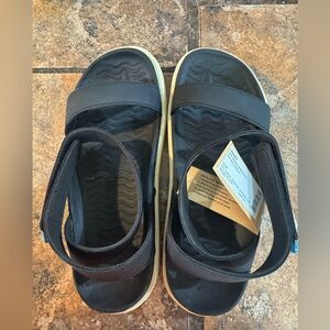 Black Sandals with Velcro Straps